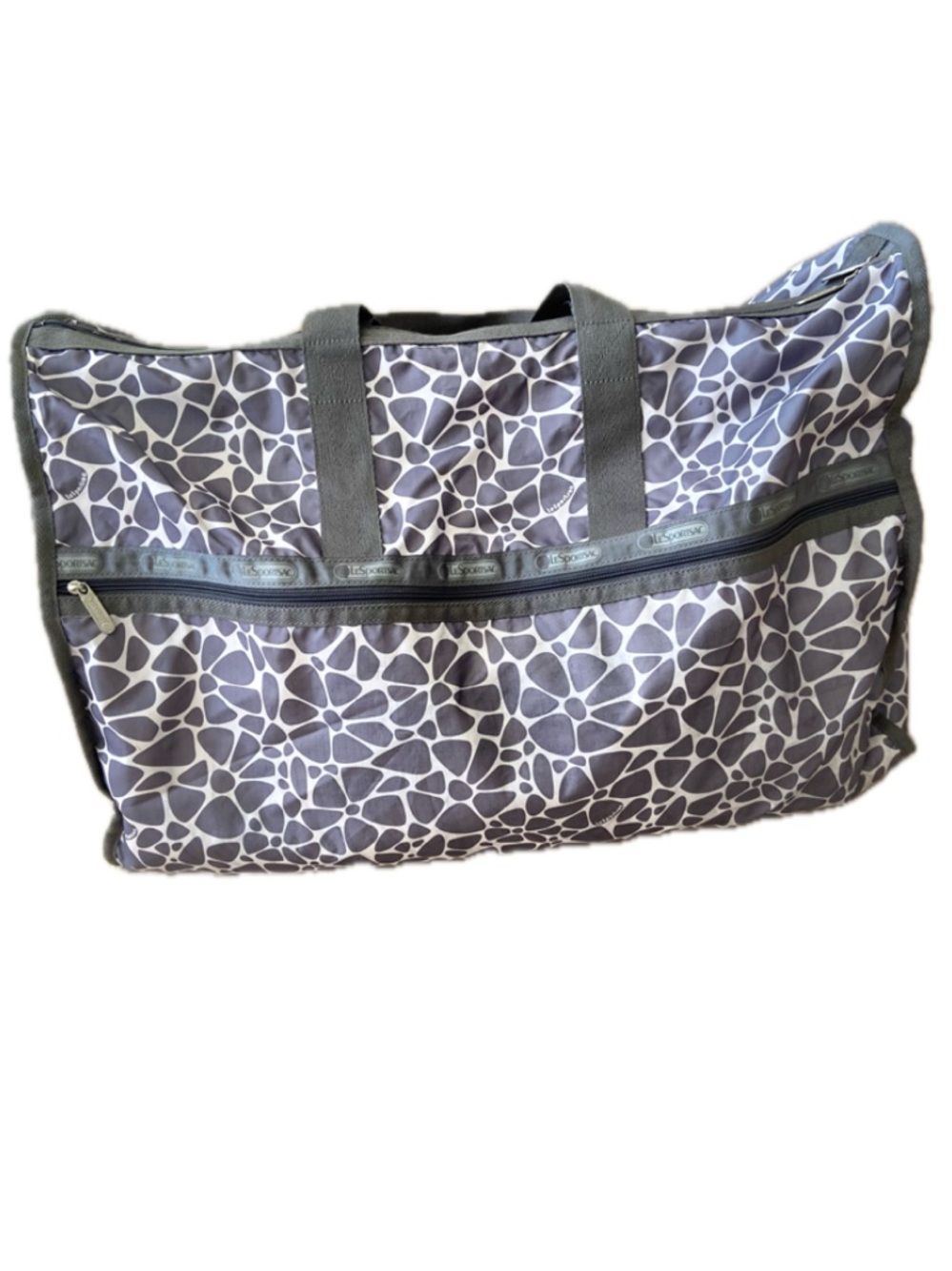 LeSportsac XL Weekender Travel Bag Grey Lightweight Carry-On Overnight